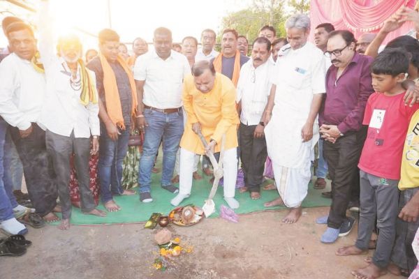 नाला निर्माण का शिवरतन शर्मा ने किया भूमिपूजन