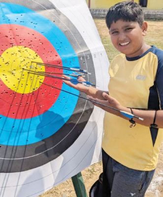 तीरंदाजी में जनवि के मेदांग्श प्रथम