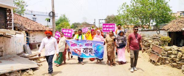 किरगी में निकली जल कलश यात्रा