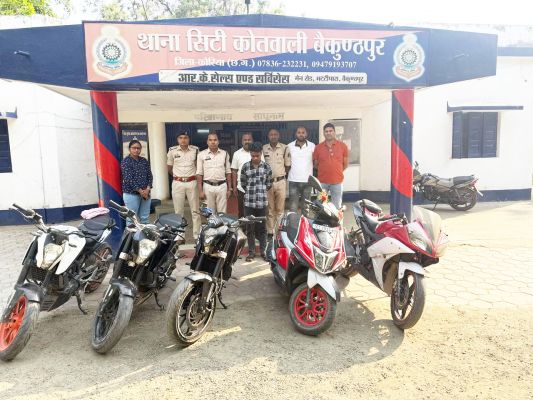 बाइक चोर गिरोह का पर्दाफाश,  लाखों की गाडिय़ां बरामद