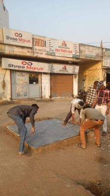 भाठागांव, गुढिय़ारी में खुले चेम्बर बंद किए निगम ने 