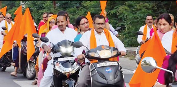 परशुराम जयंती पर निकली बाइक रैली