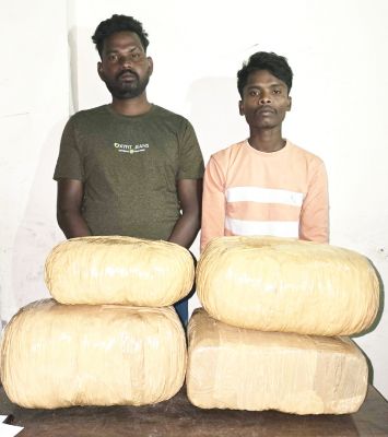  18 किलो गांजे के साथ ओडिशा के दो गिरफ्तार