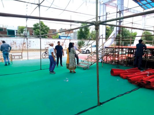 समाधान शिविर कल गुढिय़ारी में, तैयारी देखने पहुंचे आयुक्त