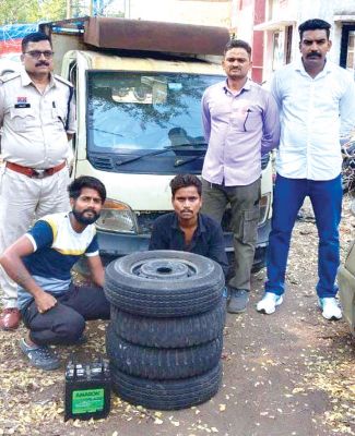  छोटा हाथी चोरी कर जलाने वाले दो जेल भेजे गए