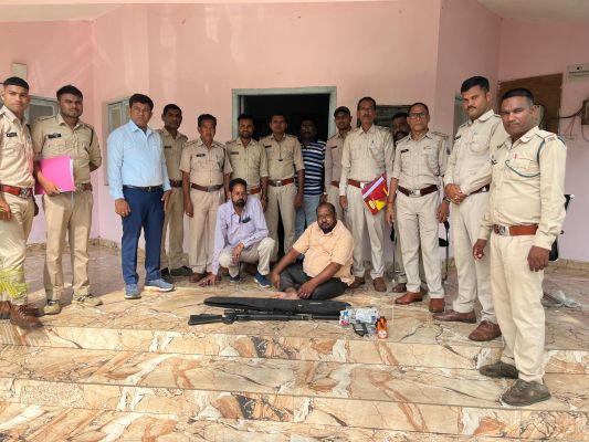 वन्यजीव के शिकार की कोशिश कर रहे दो  गिरफ्तार