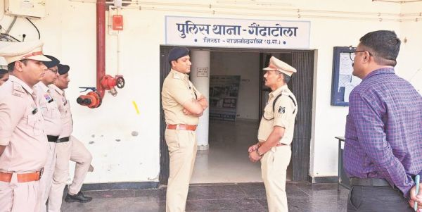 एसपी ने किया गैंदाटोला थाना का वार्षिक निरीक्षण