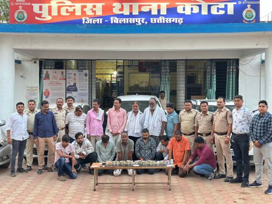 कोटा के फार्म हाउस में जुए का भंडाफोड़, 14 गिरफ्तार