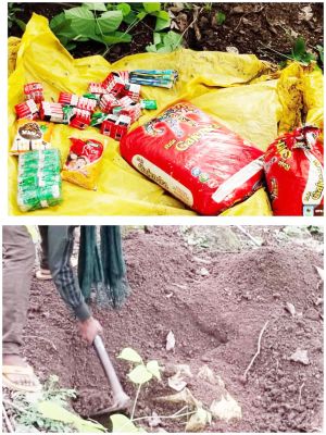 तौरेंगा जंगल में मिला नक्सलियों का राशन सामान