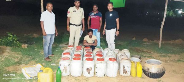 अवैध महुआ शराब जब्त, एक गिरफ्तार