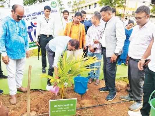 स्वच्छ भारत, हरित भारत अभियान के तहत लगाए पौधे