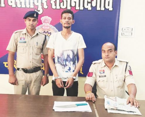 चाकू दिखाकर मारने की धमकी, आरोपी गिरफ्तार