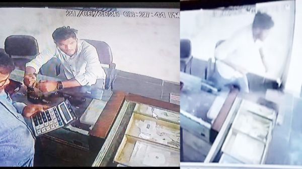 दिनदहाड़े ज्वेलरी दुकान में चोरी, सोने की चेन लेकर भागा युवक