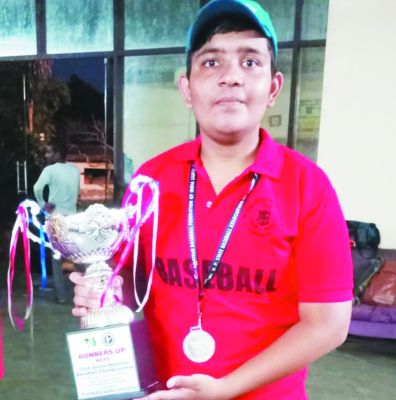 महासमुंद-तुमगांव के पार्थ ने राष्ट्रीय बेसबॉल चैंपियनशिप में जीता रजत