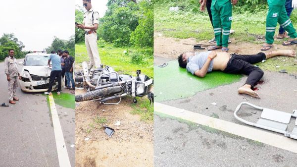 कार ने बाइक को ठोकर मारी, युवक की मौत