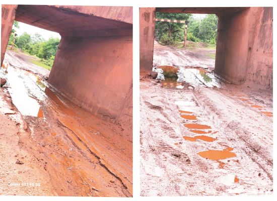 मुख्य सड़क की बदहाली से 15 गांव के ग्रामीण परेशान