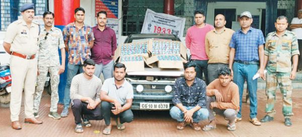 शराब  तस्करी, 4 आरोपी बंदी