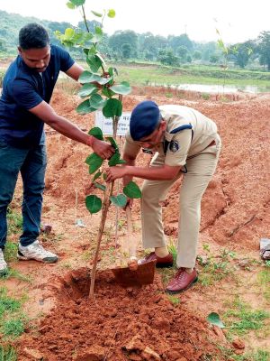 आईजी ने पुलिस के पौधरोपण अभियान की सराहना 