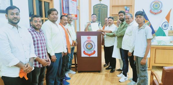 लाल मैदान में मातारानी के डोमशेड निर्माण को सहमति देने दुर्ग एसपी को आवेदन