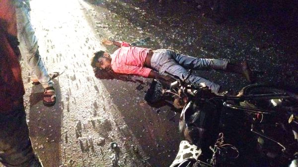 यात्री बस ने बाइक सवार  को मारी ठोकर, मौत
