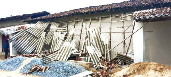 हाथी ने  आधी रात  को दर्रीडीह में मचाया उत्पात  
