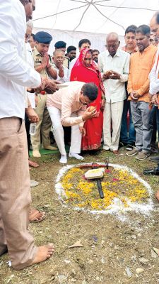 मोवा बाजार चौक का नामकरण, शहीद भरत लाल साहू के नाम, भूमिपूजन