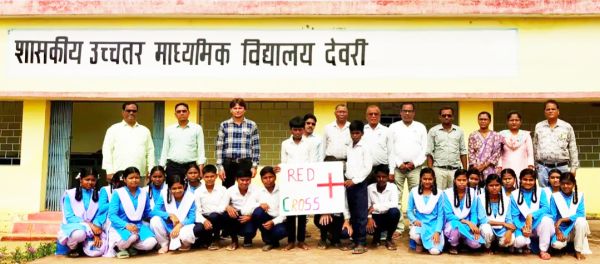 देवरी स्कूल में विद्यालय स्तर  पर जूनियर रेडक्रॉस गठित