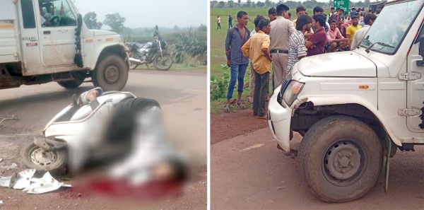 तेज रफ्तार पिकअप ने स्कूटी सवार को कुचला, युवक की मौत
