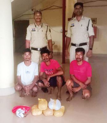 गांजा और शराब समेत 4 आरोपी गिरफ्तार