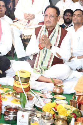 साय, साव निवास में हरेली तिहार