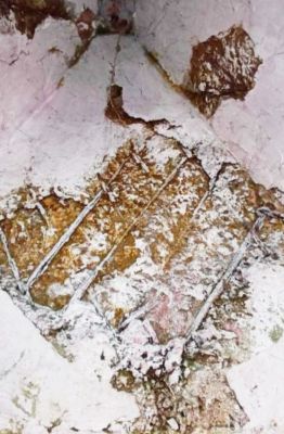 छात्रावास भवन जर्जर, दीवारों में दरारें, छत सेप्लास्टर गिर रही