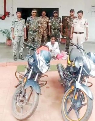 2 बाइक सहित चोरी का आरोपी गिरफ्तार