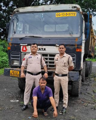 पड़ोसी के ट्रेलर नम्बर से वाहन चला रहा था आरोपी