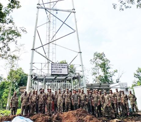 घोर नक्सल प्रभावित क्षेत्र गोलाकोण्डा में मोबाइल टावर, ग्रामीणों में खुशी की लहर