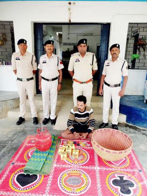  खुडखुडिय़ा जुआ खेलाते रंगे हाथ पकड़ाया आरोपी