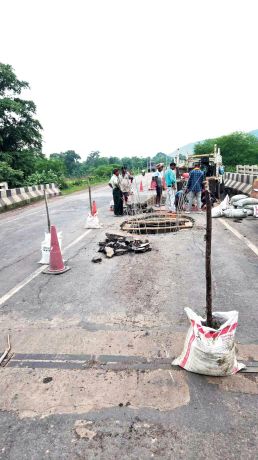 राष्ट्रीय राजमार्ग-49 का पुल क्षतिग्रस्त, 45 दिन तक यातायात रहेगा प्रतिबंधित