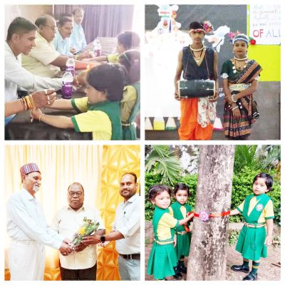 एक्स्ट्राआर्डिनरी क्लास वल्र्ड स्कूल में मना आदिवासी दिवस व रक्षाबंधन