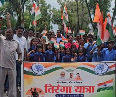 भव्य तिरंगा यात्रा निकाली,  लता उसेंडी हुईं शामिल