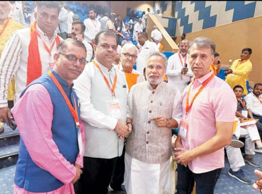 राजधानी दिल्ली में एक देश एक चुनाव पर अजय भसीन के कार्यो को सराहा