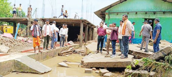  अत्यधिक बारिश प्रभावित क्षेत्रों का सर्वेक्षण, 160 मकान हुए क्षतिग्रस्त