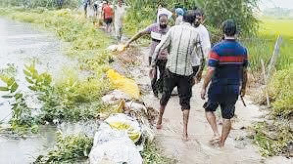 नहर काटकर पानी रोकने से टेल एरिया के 50 से ज्यादा गांव के खेतों तक नहीं पहुंच रहा पानी