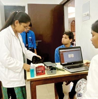 मठपुरेना दिव्यांग स्कूल के बच्चों में रक्त अल्पता और खुजली की समस्या