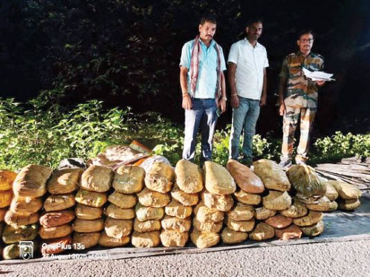 6 लाख का गांजा बरामद, आरोपी बंदी