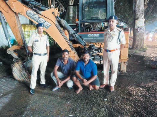 जेसीबी लूट, दो आरोपी गिरफ्तार