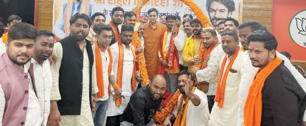 टिकरिहा का भाजयुमो ने किया भव्य स्वागत