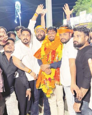 भाजयुमो प्रदेश अध्यक्ष राहुल टिकरिहा का स्वागत