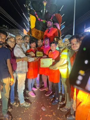गणेश समिति झांकी का सम्मान