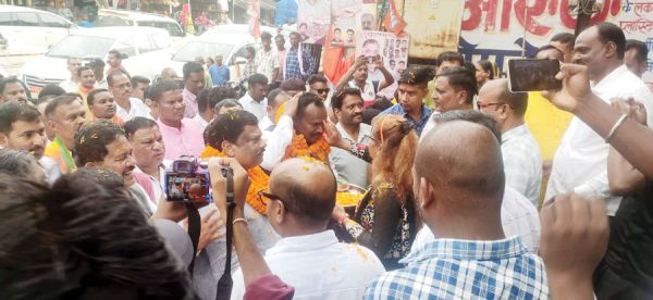 प्रदेश अजजा अध्यक्ष व औषधि पादक बोर्ड के अध्यक्ष का भव्य स्वागत