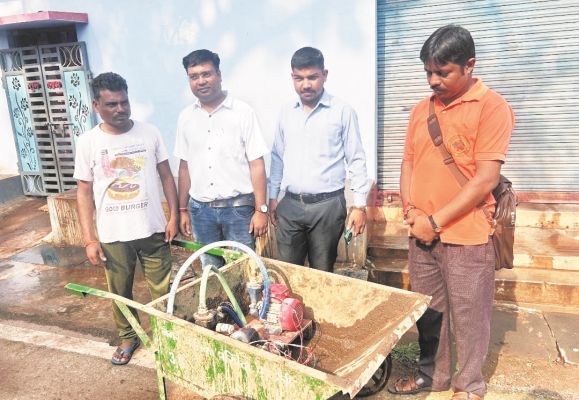 अवैध रूप से टूल्लु पंप चलाने वालों पर कार्रवाई, 3 पंप जब्त