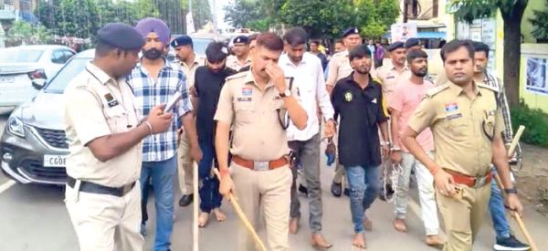 दो दिन पहले की थी गुंडागर्दी, कल लडख़ड़ाते लगाए नारे- कानून हमारा बाप है